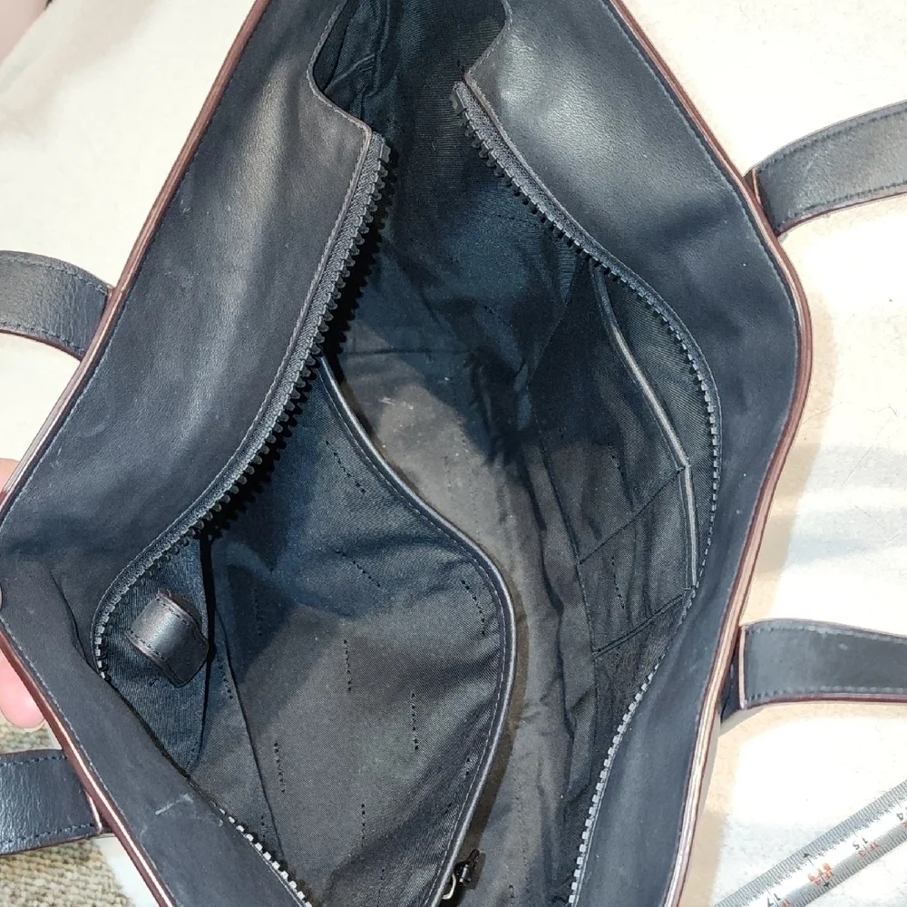 Coach Black Leather Laptop Tote